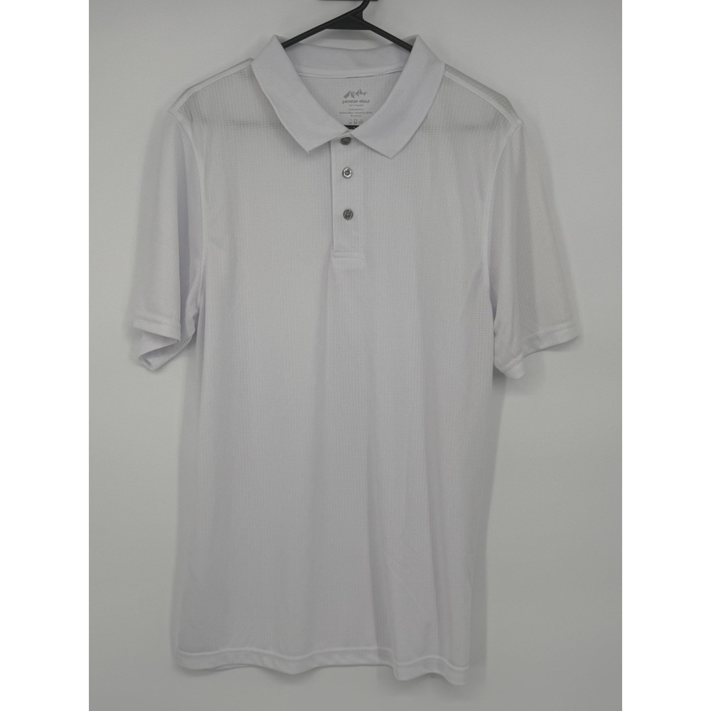 Jackson Hole Men's White Short Sleeve Polo Medium NWOT